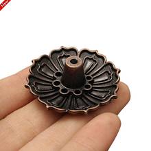 Vintage chinês tradicional lotus metal queimador titular 9 buracos placa de incenso para vara cone incenso aromaterapia artesanato 2024 - compre barato