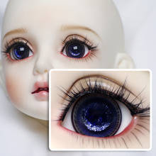 Accesorios para muñecas BJD, adecuados para pupila flash de simulación de 14mm y 16mm, ojos de cristal azul oscuro, accesorios para muñecas 2024 - compra barato