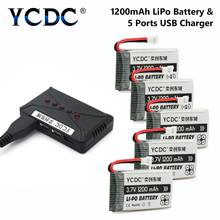 Drone Batteries 3.7V 1200mAh Li-Po Battery 1S Spare Extra For SYMA X5SC X5SW Quadcopter + Charger for Outdoor Recording 2024 - buy cheap