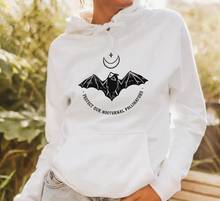 PROTECT OUR NOCTURNAL POLLINATORS hoody sweatshirts art moon and bat hoodie be kind to animals Jumper women casual winter  Tops 2024 - buy cheap