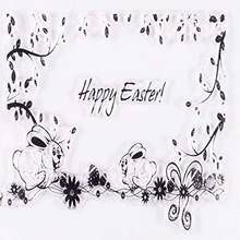 Happy easter Transparent clear stamp for DIY Scrapbooking/Card Making/Kids Christmas Fun Decoration Supplies 2024 - buy cheap