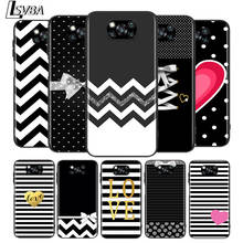 Funda de silicona para teléfono Xiaomi, protector suave de color negro y blanco a rayas para Xiaomi Poco X3 NFC X2 M3 M2 F2 Pro C3 F1 A2 Lite A1 Mix3 Play 2024 - compra barato