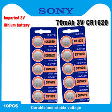 Sony bateria original cr1620, bateria de célula de botão, relógio, chave remota cr 1620 ecr1620 gpcr1620 3v, baterias de lítio com 10 peças 2024 - compre barato