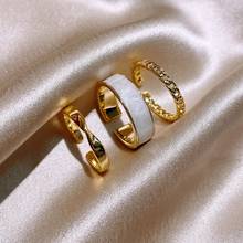 3 шт. модный простой набор колец в готическом стиле регулируемое кольцо на палец на указательный палец женское элегантное Золотое свадебное кольцо ювелирные изделия 2024 - купить недорого