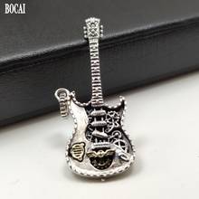 BOCAI New real S925 sterling silver punk style guitar pendant for men and women personalized hip-hop fashion couple pendant 2024 - buy cheap