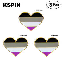 Asexual Heart Shape Lapel Pin Brooches Pins Flag badge Brooch Badges 2024 - buy cheap