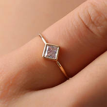 Простое квадратное обручальное кольцо с фианитами кольцо для женские обручальные кольца сустав пальца кольцо Модные ювелирные изделия вечерние подарок оптовая продажа WD605 2024 - купить недорого