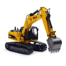 HuiNa 2.4G Toys 15 Channel 1/14 RC Excavator Charging RC Car With Battery RC Alloy Excavator RTR For kids Construction Vehicles 2024 - buy cheap