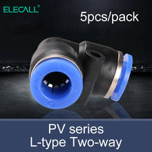 ELECALL 5 шт. пневматические фитинги l-типа 2-полосная БЫСТРОРАЗЪЕМНАЯ резьба БЫСТРОРАЗЪЕМНАЯ воздушная штепсельная вилка быстрого крепления PV4/PV6/PV8/PV10/PV12/PV14/PV16 2024 - купить недорого