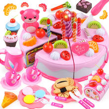 Juguete educativo para pastel De Cocina, juego De simulación para cortar fruta, color rosa y azul, regalo De cumpleaños para niños, 37-80 Uds. 2024 - compra barato