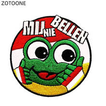 ZOTOONE-parches redondos para planchar, insignia de Oetel donk Frog Carnival para Países Bajos, Parche de letras bordadas DIY para ropa y tela 2024 - compra barato