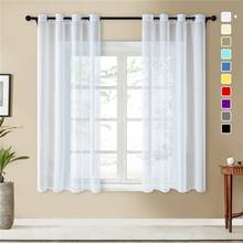 Topfinel Plain Voile Curtain White Sheer Curtains for Living Room Bedroom Kitchen Decorative Door Curtain Window Tulle Drapes 2024 - buy cheap