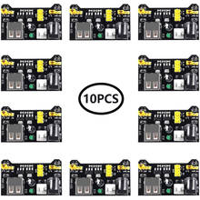 Módulo da fonte de alimentação de 10 pces 3.3v 5v para a placa de pão do protótipo de mb102 102 dc 6.5-12v ou módulo da fonte de alimentação de usb 2024 - compre barato