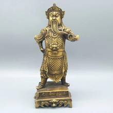 Guangong trinket bronze guanyu bronze bronze estátua de bolso buda antigo em miniatura bronze homem estátua 2024 - compre barato