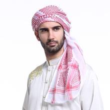 Lenço de cabeça árabe muçulmano, shemagh murisan para homens, turbante árabe 2024 - compre barato