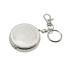 Portable Pocket Ashtray/Vehicle Cigarette Ashtray Mini Stainless Steel Ashtray with Key Chain and Cigarette Snuffer Dropshipping 2024 - buy cheap