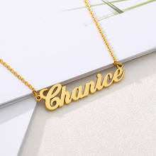 Stainless Steel Personalized Name Necklace Gold Color Handmade Nameplate Jewelry For Women Men Name Necklace Best Friend Gift 2024 - buy cheap
