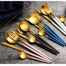 New Stainless Steel Cutlery Spoon Set Western Restaurant Steak Knife Fork Spoon Cutlery Knives Forks Spoons Wester Dinner Set 2024 - buy cheap