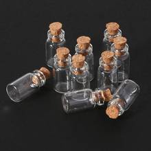 30pcs 1mL Mini Small Tiny Clear Cork Stopper Glass Bottles Vials Wholesale 2024 - buy cheap