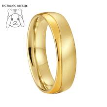 Anel de dedo masculino feito à mão do ouro dos homens do aniversário 6mm casamento casal anéis para homem 2024 - compre barato