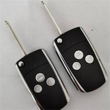 Chaatu capa de chave remota dobrável modificada, capa com 3 botões para toyota camry corolla rav4 toy43 lâmina sem cortes 2024 - compre barato