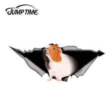 Jump Time 13cm x 4.8cm guinea pig car decal 3D Pet Graphic Vinyl Decal Car Window Laptop Bumper Animal Car Stickers 2024 - buy cheap