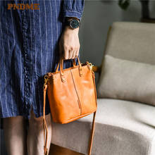 Женская сумка из натуральной кожи PNDME, винтажная, простая, повседневная, через плечо 2024 - купить недорого