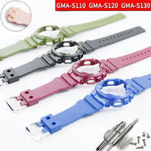 Watch accessories for Casio resin strap G-SHOCK GMA-S120MF S110MF S130 pin buckle 16mm men's & women's rubber sports strap case 2024 - buy cheap