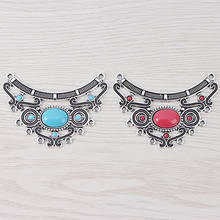 6 x Tibetan Silver Boho Large Chandelier Multi Strand Connector Charms Pendants for Necklace Jewelry Making 64x34mm 2024 - buy cheap