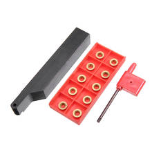 SRAPR2020K10-Soporte de herramientas de torneado de barra de perforación de torno + 10 Uds de carburo de disco duro + 1 llave para máquina de torneado de torno 2024 - compra barato