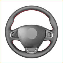 MEWANT-cubierta para volante de coche, protector de cuero genuino negro para Renault Clio 4 (IV) Kaptur Captur 2016-2019 2024 - compra barato