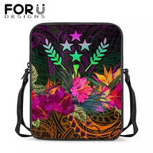 FORUDESIGNS Polynesian Kosrae Plumeria Hibiscus Floral Pattern Women Messenger Bag Casual Travel Bags High Quality Crossbody Bag 2024 - buy cheap
