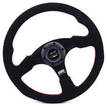 Universal 14inch/350mm Mugen Suede Leather Tuning Drift Steering Wheel 2024 - buy cheap