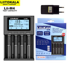 LiitoKala-cargador Lii-M4 18650 con pantalla LCD, cargador inteligente Universal, capacidad de prueba para 26650, 18650, 21700, AA, AAA, etc., 4 ranuras, 5V, 2A 2024 - compra barato