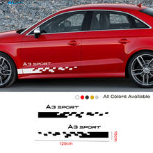 Car Door Side Stripe Stickers Decal For Audi A1 A2 A3 8P 8V 8L A4 B5 B6 A5 A6 C5 C6 C7 A7 A8 Q2 Q3 Q5 Q7 Q8 TT Car Accessories 2024 - buy cheap