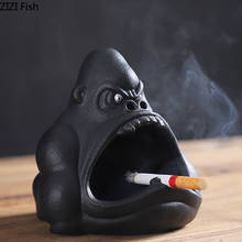 Оригинальная керамическая пепельница орангутана с изображением героев мультфильмов, декоративная пепельница для офиса, дома, пепельница большой емкости, подарок для парня 2024 - купить недорого
