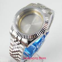 Top Stainless Steel 40mm Watch Case Sapphire Glass + Mental Watch Band Fit MIYOTA Movement 2024 - compre barato