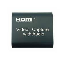 Placa de captura de vídeo 4 k 1080 p hdmi para usb 2.0 captura de áudio para fora mic entrada jogo caixa de gravação pc streaming ao vivo hd dispositivo de captura 2024 - compre barato