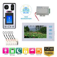 7 inch Record Wired Video Door Phone Doorbell Intercom System with Face Recognition Fingerprint RFIC Card AHD 1080P Camera 2024 - buy cheap