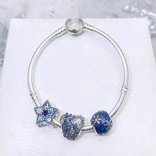 Blue Dot Rhinestone Love Lady Bracelet, European and American Fashion Simple DIY Beautiful Lady Jewelry, Brand Bracelet Gifts 2024 - buy cheap