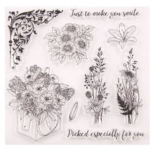 Flowers Grass Transparent Clear Silicone Stamp/Seal for DIY Scrapbooking/photo Album Decorative Clear Stamp 2024 - buy cheap