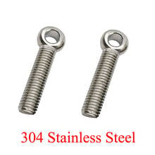 M8 M10 OD 25mm 30mm 40mm 50mm 100mm To 150mm Long 304 Stainless Steel Screw Hole Swing Lifting Articulated Stud Anchor Eye Bolt  2024 - buy cheap