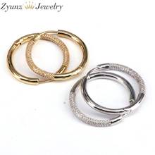 5 Pairs, Luxury Women Big Hoop Earrings Micro Paved CZ Stones Female Accessories High Quality Fashion Jewelry 2024 - buy cheap
