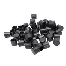 50 Pcs Black Rubber PVC Flexible Round End Cap Round 12mm Foot Cover 2024 - buy cheap