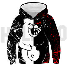 Danganronpa Monokuma Sudadera Hombre 3D Hoodie Anime Graphic Hoodie Streetwear Harajuku Sweatshirts Cosplay Black and White Bear 2024 - buy cheap