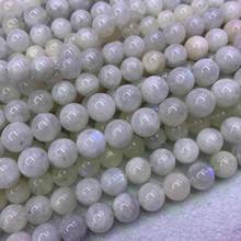 Round Natural white moonstone Beads For Jewelry Making Beads Bracelets For Women 15'' Needlework Spacer DIY Beads Trinket 2024 - buy cheap