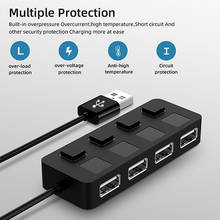 Multiple USB 2.0 Hub USB 2.0 HUB Multi USB Splitter with Switch 4 Ports Expander Use Power Adapter USB2.0 Hub For PC Computer 2024 - buy cheap