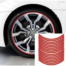 16 Pieces Strips Motorcycle Wheel Sticker Reflective Decals Rim Tape Bike Car Styling 18' For Motorcycle 2024 - buy cheap