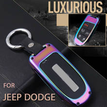 Zinc Alloy Smart Car Key Case Cover Key Bag Shell Holder Protector For Jeep Renegade Cherokee Dodge Charger Chrysler 2024 - buy cheap