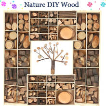 DIY Kids Nature Wood Art & Craft Toys Creative Original Handmade Wooden Block Twig Drawing On Wood Educational Toys For Children 2024 - buy cheap
